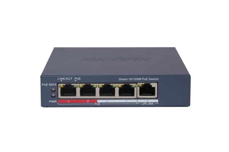 Switch manageable Hikvision 4 ports PoE DS-3E1105P-EI