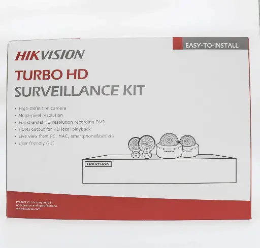 [DS-J142I/7204HQHI-K1+4 CAM] Kit de 4 caméras analogique DS-J142I/7204HQHI-K1+4 CAM